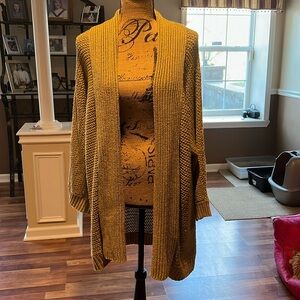 Jones New York size XL greenish gold heavyweight cardigan